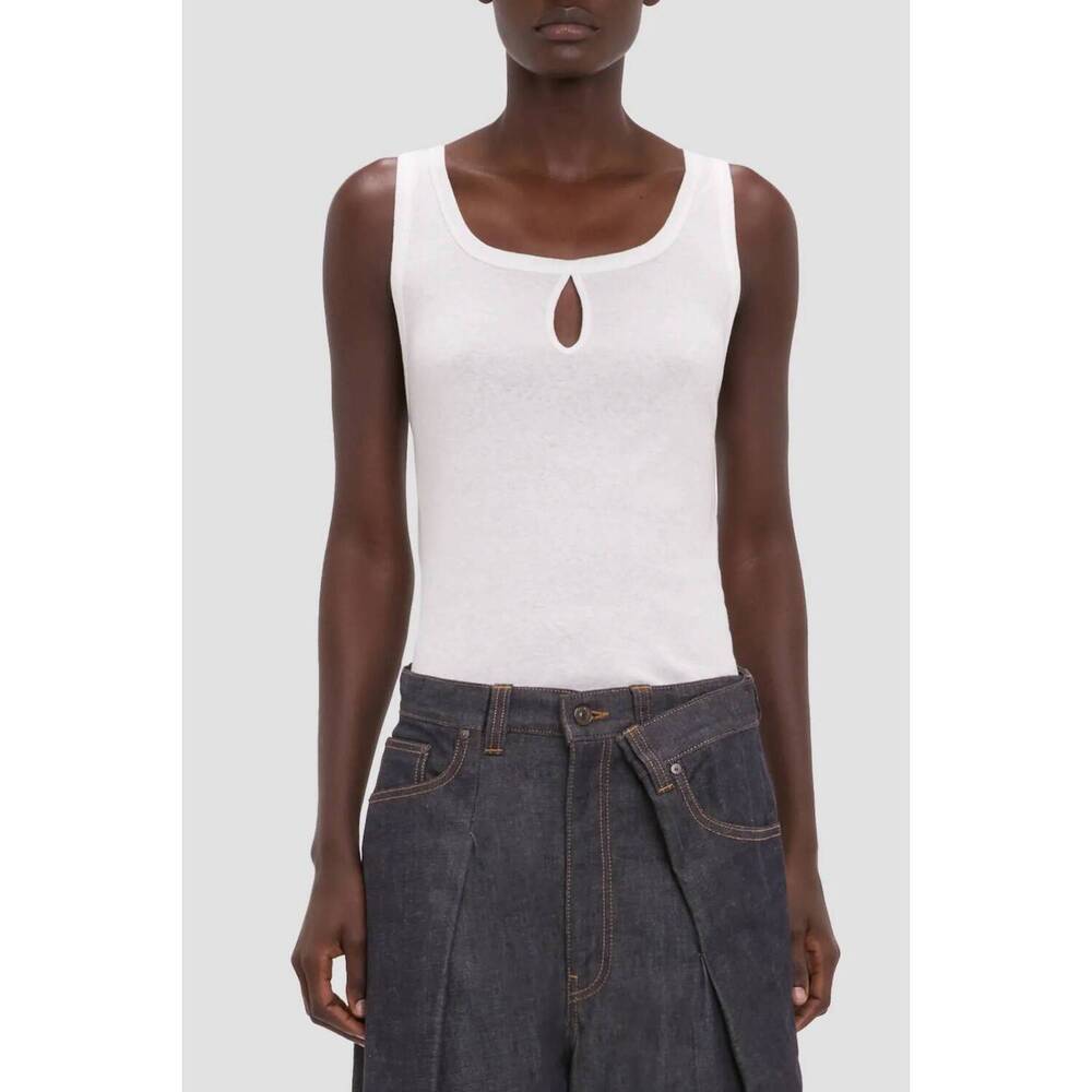 NEW VICTORIA BECKHAM split tank top in white